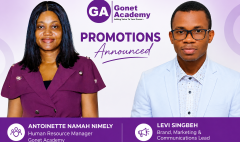 (l-r) Antoinette Namah Nimely Promoted to Human Resource Manager and Levi Singbeh Elevated to Brand, Marketing & Communications Lead