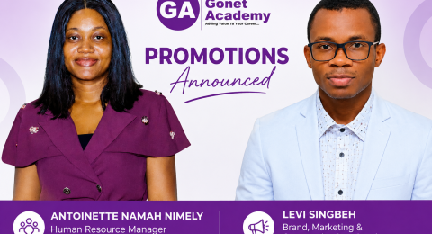 (l-r) Antoinette Namah Nimely Promoted to Human Resource Manager and Levi Singbeh Elevated to Brand, Marketing & Communications Lead