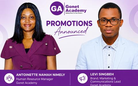 (l-r) Antoinette Namah Nimely Promoted to Human Resource Manager and Levi Singbeh Elevated to Brand, Marketing & Communications Lead