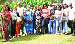Some of the students who attended the orientation sessions in a group photo