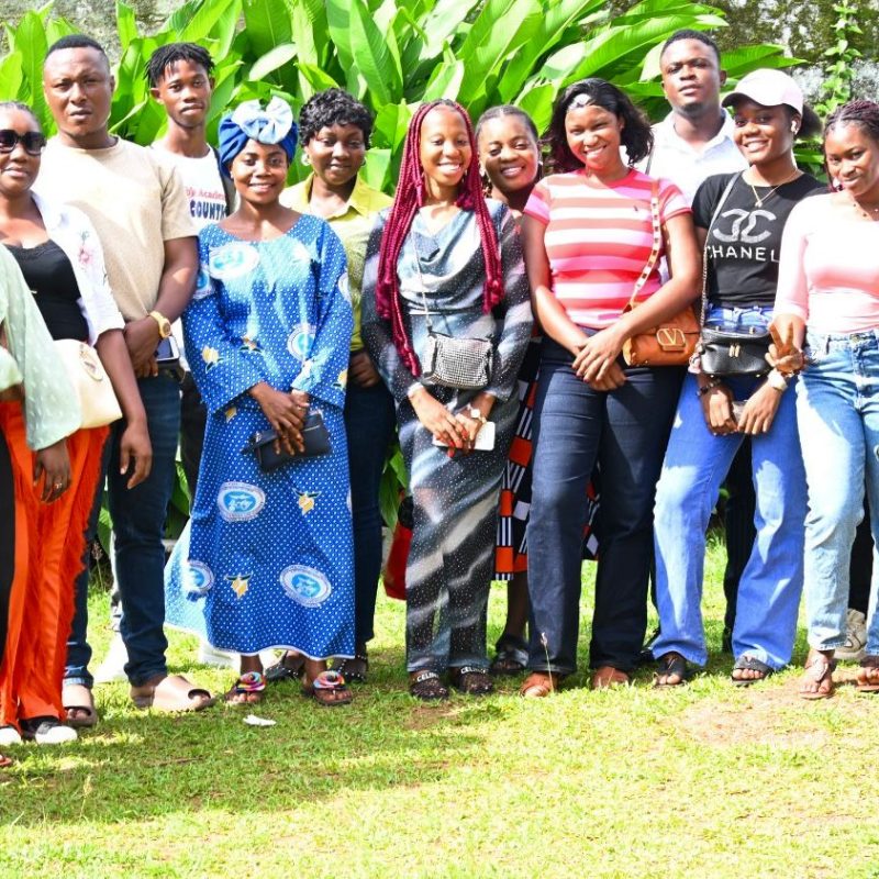 Some of the students who attended the orientation sessions in a group photo