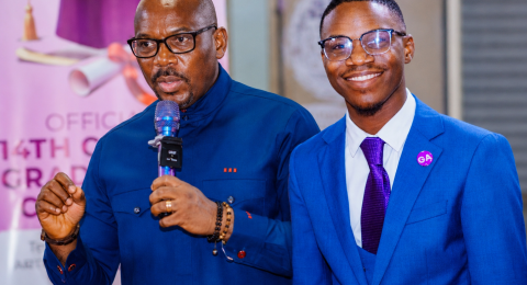 (l-r) AGL Liberia Manager, Mr. Remi Ayikoue AMAVI, and Gonet Academy Founder and Chief Empowerment Officer (CEO), Mohammed Kerkulah