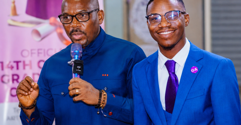 (l-r) AGL Liberia Manager, Mr. Remi Ayikoue AMAVI, and Gonet Academy Founder and Chief Empowerment Officer (CEO), Mohammed Kerkulah