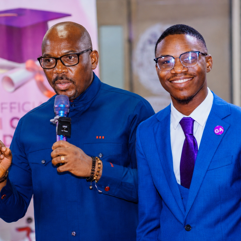 (l-r) AGL Liberia Manager, Mr. Remi Ayikoue AMAVI, and Gonet Academy Founder and Chief Empowerment Officer (CEO), Mohammed Kerkulah